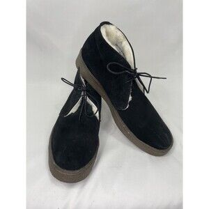 British Remains warm black leather booths, Size 10, Made in ENGLAND